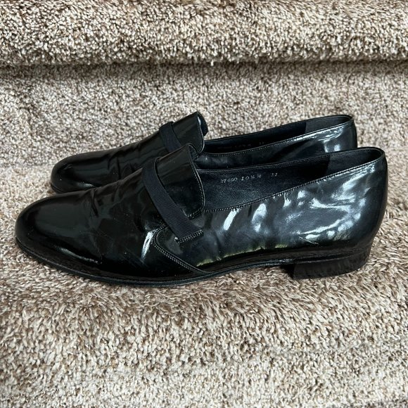 Bally Men\'s Black Patent Leather Dress Loafers main image 14